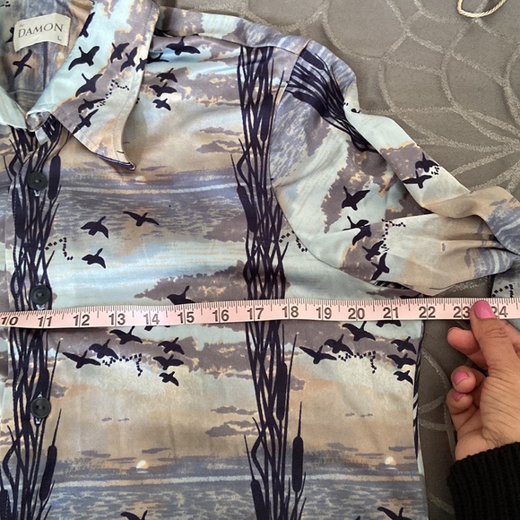 Vintage DAMON collared shirt/ blouse unisex size large - Picture 5 of 9